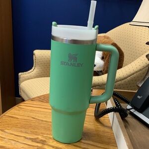 Stanley Mint Green Travel Mug with Straw